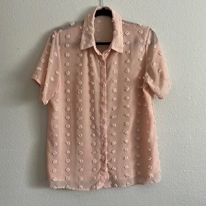 Sheer button up blouse